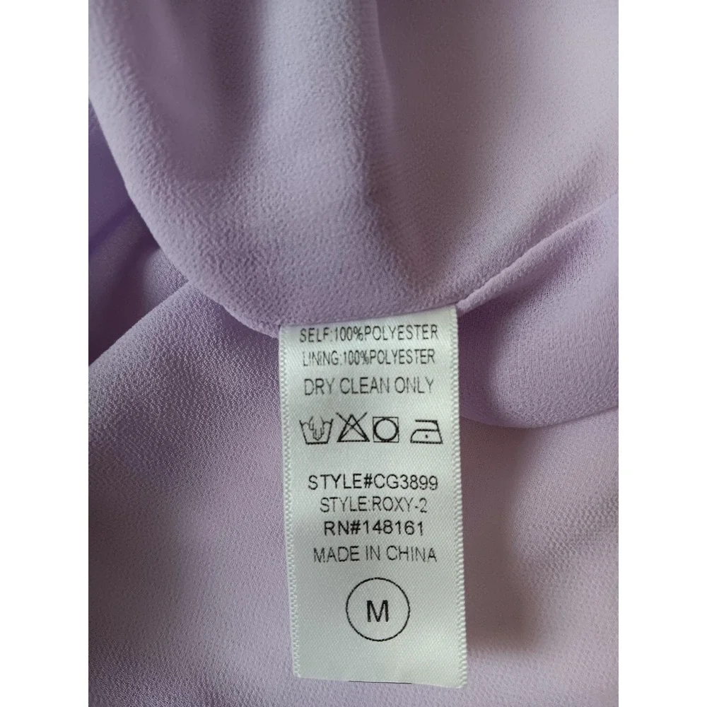 Buddy Love Dress Womens Medium Purple Tie Dye Ruffle Chiffon Sundress Lined - Picture 6 of 7